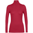 Camiseta funcional de mujer Icebreaker 260 Tech LS Half Zip burdeos cherry