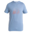 Camiseta de hombre Icebreaker Men Merino 150 Tech Lite III SS Tee Van Camp azul claro Kyanite