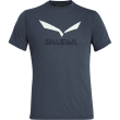 Camiseta de hombre Salewa Solidlogo Dri-Rel M S/S Tee azul oscuro OmbreBlueMelange