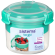 Caja de merienda Sistema To Go Dóza na snídani s miskou a lžičkou 530 ml verde