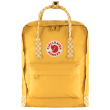 Mochila Fjällräven Kånken amarillo OchreChessPattern