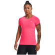 Camiseta funcional de mujer Under Armour HG Armour SS rosa/gris Pink Shock / / Metallic Silver