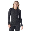 Camiseta funcional de mujer Smartwool W Classic Thermal Merino BL Crew Boxed negro/blanco black digi snow