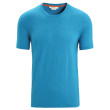 Camiseta de hombre Icebreaker Men Central Classic SS Tee azul Geo Blue