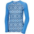 Camiseta funcional de mujer Helly Hansen W Lifa Merino Midw Gra Crew azul claro Ultra Blue Star Pixel