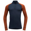 Cuello alto para hombre Devold Duo Active Man Zip Neck naranja/azul Flame/Ink