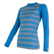 Camiseta funcional de mujer Sensor Merino Wool Active dl.r. azul BlueStripes