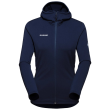 Sudadera de mujer Mammut Aconcagua Light ML Hooded Jacket Women azul oscuro marine