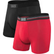 Calzoncillos bóxer Saxx Vibe Boxer Brief 2Pk negro/rojo Black/Red