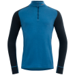 Cuello alto para hombre Devold Duo Active Man Zip Neck azul/ azul claro BLUE/INK