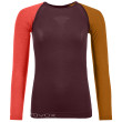 Camiseta de mujer Ortovox 120 Comp Light Long Sleeve W burdeos winetasting