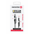 Cable de carga y datos Swissten Kevlar 4in1 3A 1,5 m