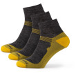 Calcetines Zulu Merino Lite Women 3 pack gris/amarillo