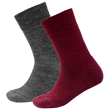 Calcetines para niños Devold Daily Merino Medium Sock 2Pk Kid rojo BEETROOT MIX