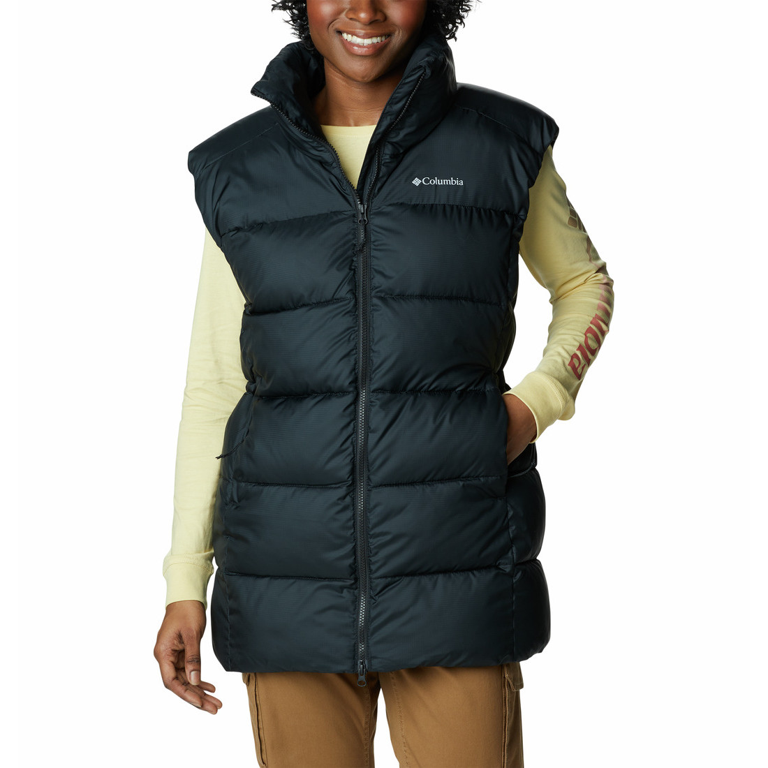 Columbia Puffect Mid Vest Nero - Consegna gratuita | ! - Abbigliamento Piumini Donna 120,00