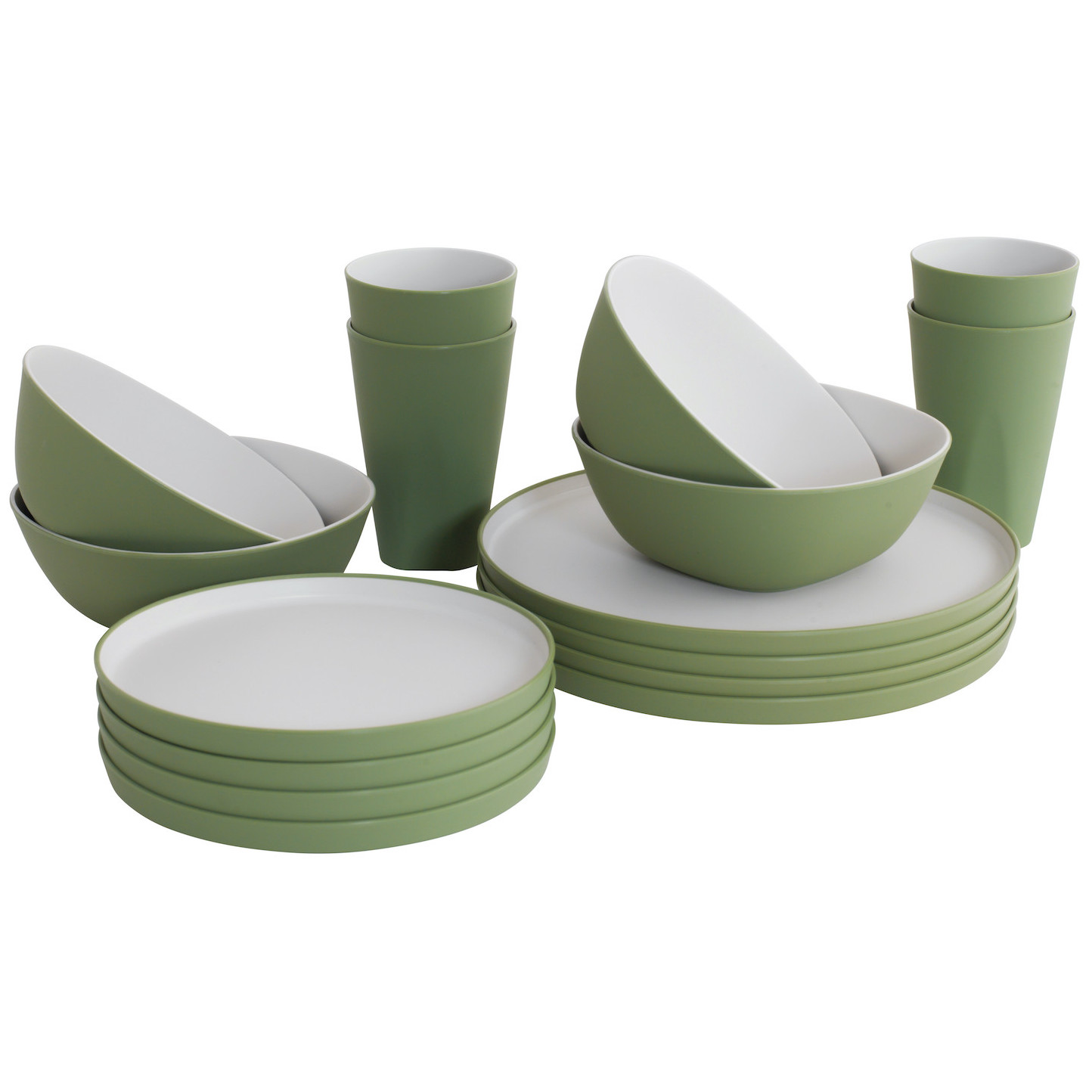 Outwell Gala 4 Person Dinner Set Geschirr-Set Navy Night  Robustes Camping  Geschirr Fr 4 Personen Camping Teller Tassen Besteck