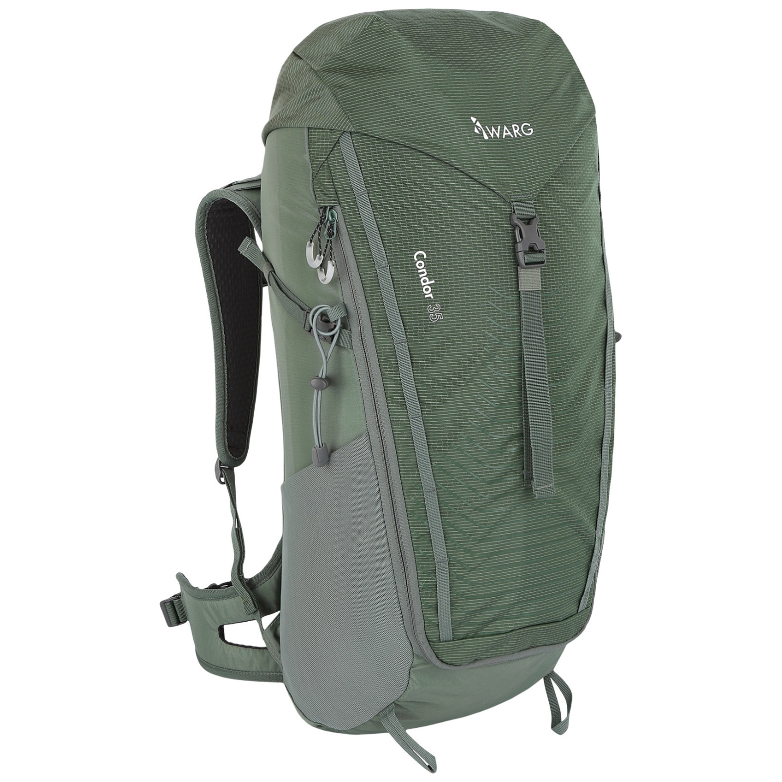 Zaino Da Trekking 30 Litri Con Schienale Ventilato - Colore Arancione/blu, Scomparto Per Borraccia, Supporto Bastoncini