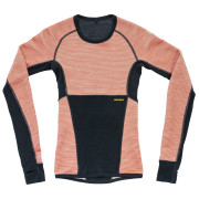 Camiseta funcional de mujer Devold Tuvegga Merino Shirt Wmn naranja/negro CORAL