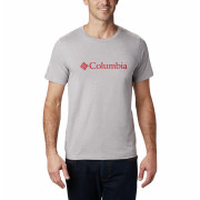 Camiseta de hombre Columbia CSC Basic Logo Tee gris/rojo Columbia Grey Heather