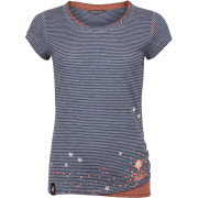 Camiseta de mujer Chillaz Fancy Little Dot 2021 gris/naranja IndigoBlueStripesWashed