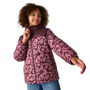 Chaqueta de invierno para niños Regatta Lofthouse Fig/Violet Leopard