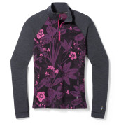 Camiseta funcional de mujer Smartwool W Classic Thermal Merino BL 1/4 ZB violeta Purple Iris Floral