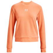 Sudadera de mujer Under Armour Rival Terry Crew naranja Mellow Orange / / White