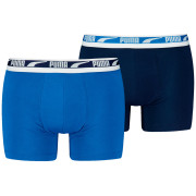 Calzoncillos bóxer para hombre Puma Everyday Multi Logo Boxers 2P azul/ azul claro Blue Combo