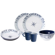 Vajilla Brunner Set tête-à-tête Blue Ocean 8 pcs blanco