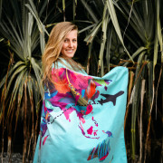 Toalla de secado rápido Towee Travel The World 80x160 cm