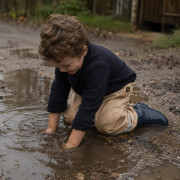 Pantalones impermeables niños DucKsday Rainpants Londen/sand
