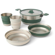 Vajilla Sea to Summit Detour Stainless Steel One Pot Cook Set 5 Piece plata/verde