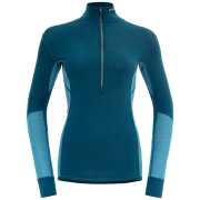 Cuello alto de mujer Devold Wool Mesh 190 Zip Neck Wmn azul MOON/FLOOD