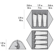 Tienda de campaña de senderismo MSR Hubba Hubba LT 3P