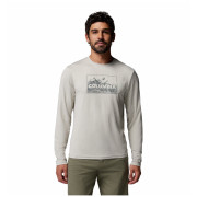 Camiseta de hombre Columbia Parsons Point™ Ls Graphic Tee beige Dark Stone Heather Framed Peakscape