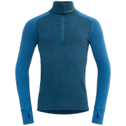 Camiseta funcional de hombre Devold Expedition Merino Silk Zip Man azul FLOOD/BLUE