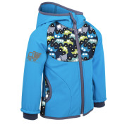 Chaqueta softshell para niños Unuo fleece vzor azul