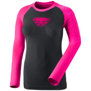 Camiseta funcional de mujer Dynafit Speed Dryarn W L/S Tee negro/rosa PinkGlo/