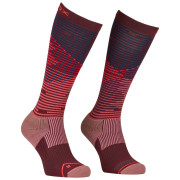 Medias de mujer Ortovox All Mountain Long Socks W rojo winetasting