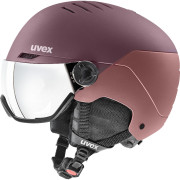 Casco de esquí Uvex Wanted Visor violeta bramble - antique rose mat