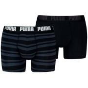 Calzoncillos bóxer para hombre Puma Everyday Striped Boxers 2P negro Black