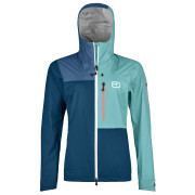 Chaqueta de mujer Ortovox 3L Ortler Jacket W azul oscuro petrol blue