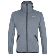 Sudadera de hombre Salewa Solid Logo Dry M FZ HDY gris/negro FlintStoneMelange