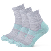 Calcetines Zulu Merino Allseason 3-pack turquesa/gris turquoise/grey