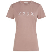 Camiseta de mujer Icebreaker Women Merino 150 Tech Lite SS Tee Snow Day rosa Summit