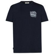 Camiseta de hombre Icebreaker Men Merino 150 Tech Lite SS Tee Evolving Layers azul oscuro Midnight Navy