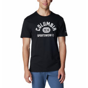 Camiseta de hombre Columbia CSC Basic Logo Tee negro mate Black, College Life Graphic