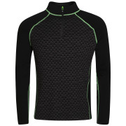 Camiseta funcional de hombre Zulu Merino 240 Zip Long negro/verde Black/Green