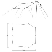 Extensión de carpa Outwell Canopy Tarp L