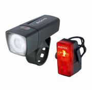 Luz delantera / trasera Sigma Aura 25 + Cubic negro